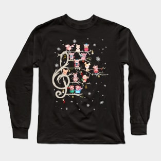 Pig Music Note Design. Long Sleeve T-Shirt